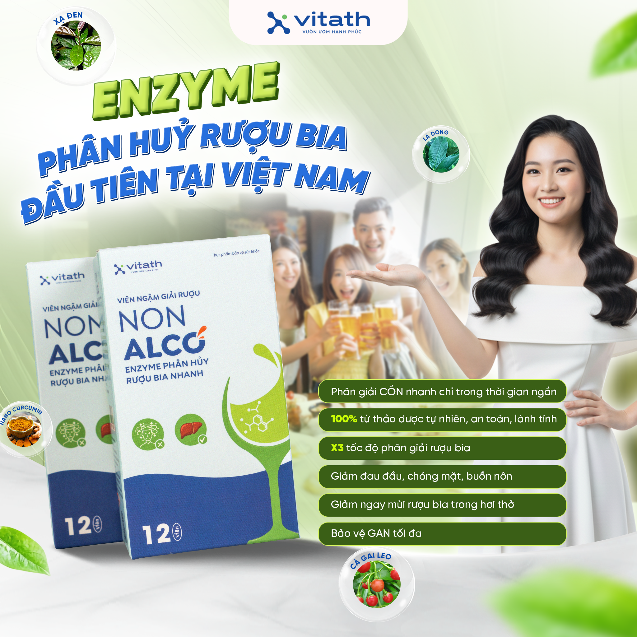 Viên ngậm giải rượu Non Alco 